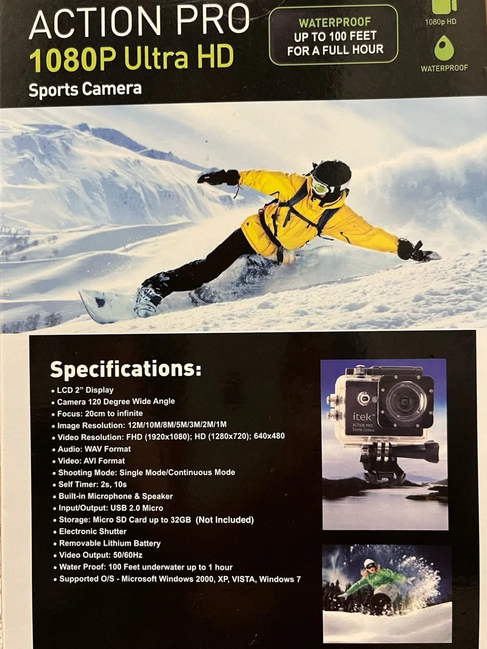 Action Pro 1080P Ultra HD Sports Camera - NEW in box